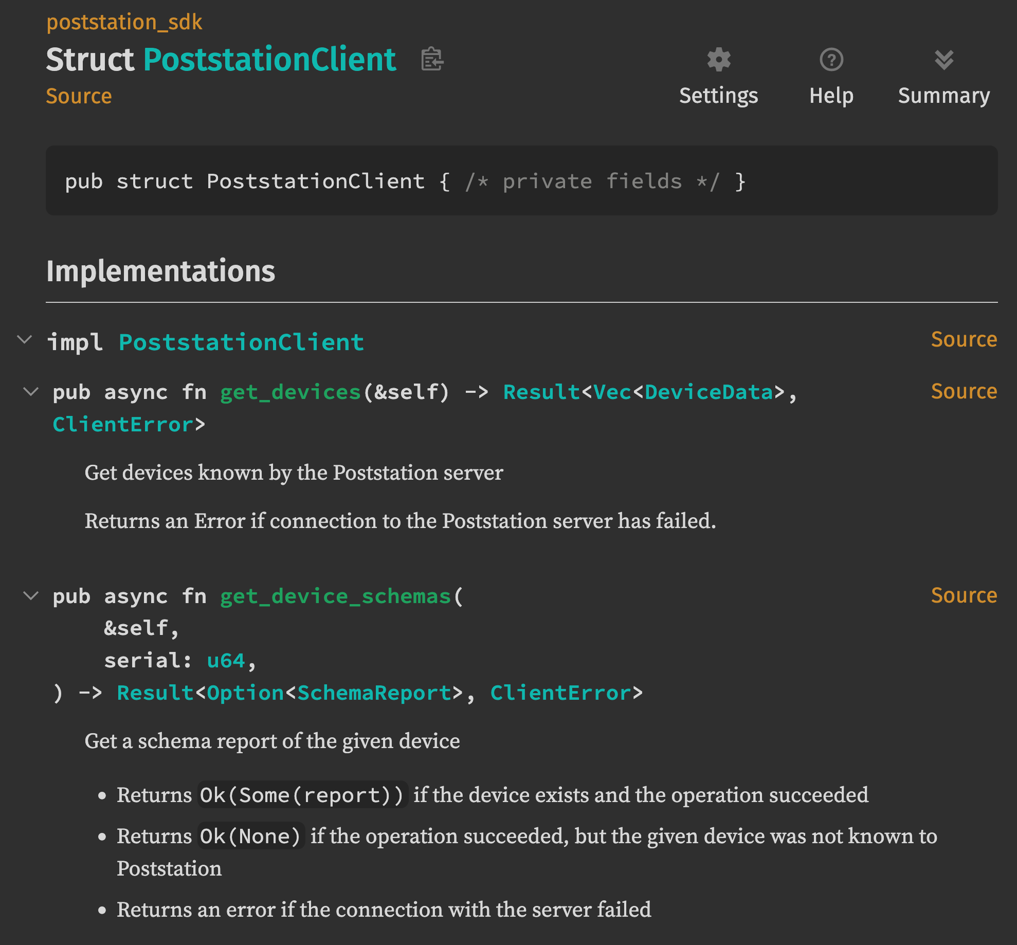 Poststation-SDK docs